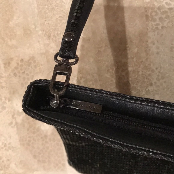 BCBG Max Azria Black Mesh Clutch. - Picture 4 of 7